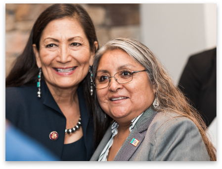Deb Haaland and Antoinette Sedillo López at the 2019 Historic Firsts Reception.