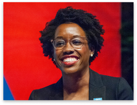 Lauren Underwood at the 2019 New York Conference and Luncheon.